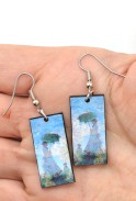 Woman with Parasol Earrings